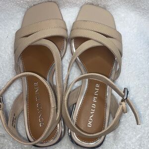 Donald J. Pliner Nude Leather Strappy Sandals